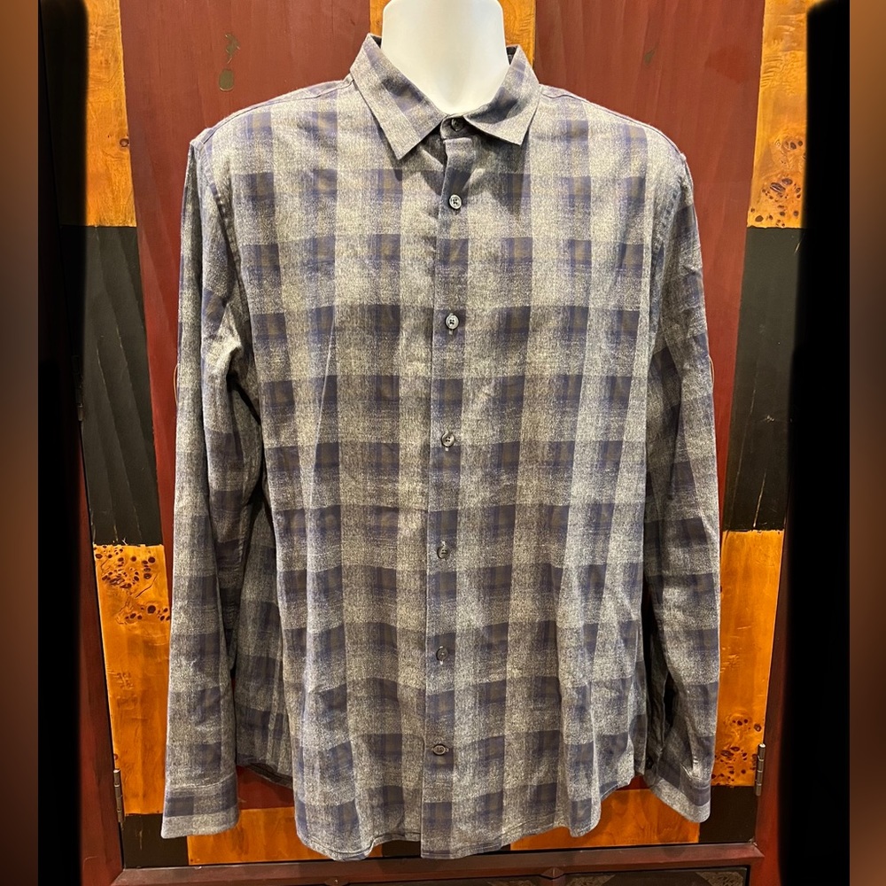 Vince Men’s Plaid Button Down Long Sleeve Shirt Size Large